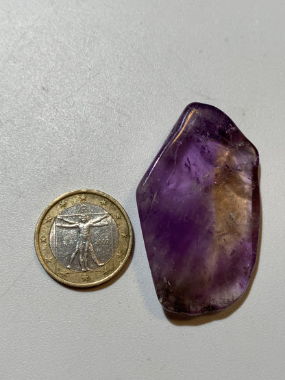 Amétrine – Pierre roulée de ± 50 x 30 x 11 mm environ – De 19,9 g - parfait pour mettre dans les poches !
