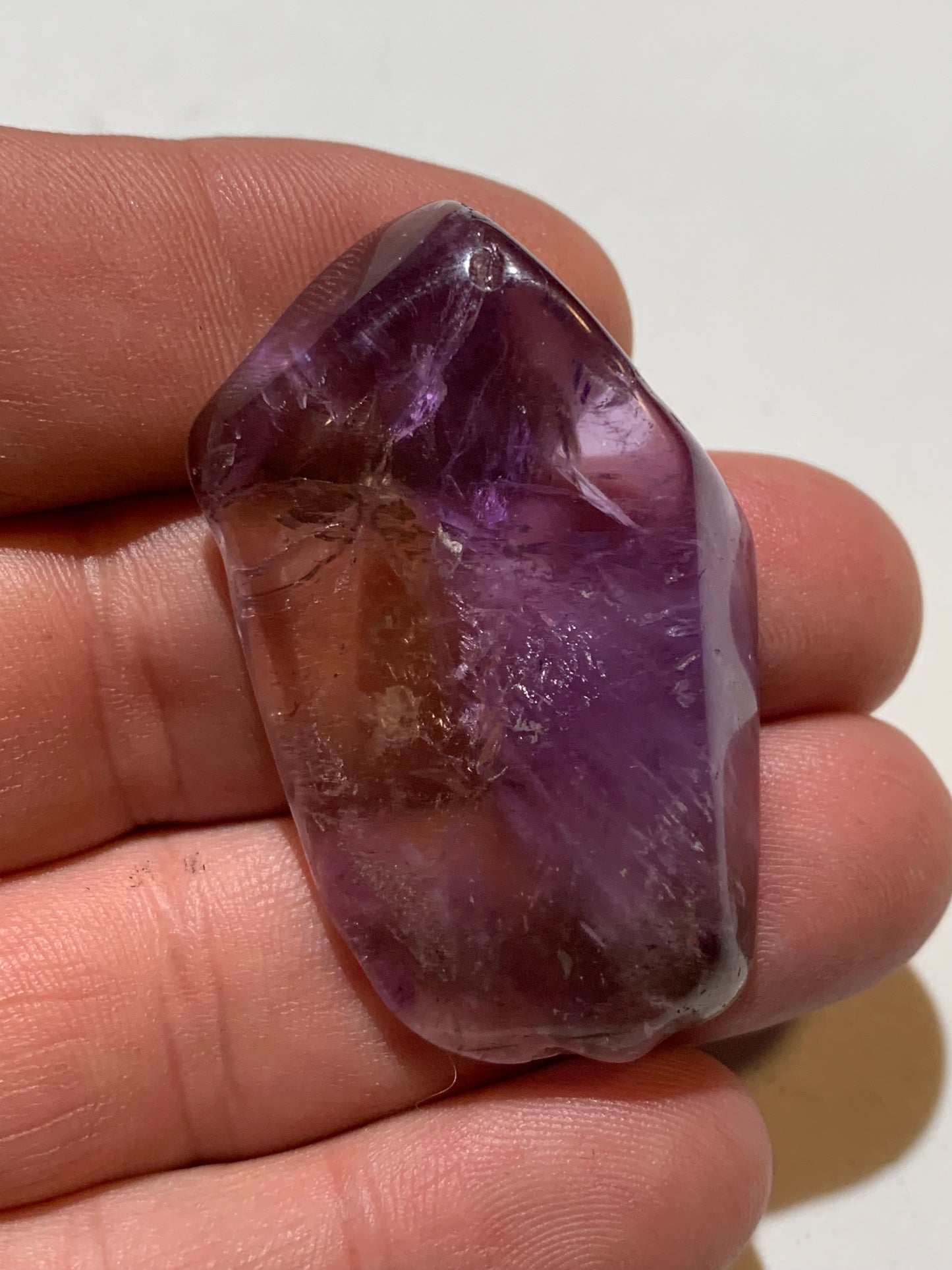 Amétrine – Pierre roulée de ± 50 x 30 x 11 mm environ – De 19,9 g - parfait pour mettre dans les poches !