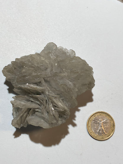 Baryte/ Barytine bleue (France) - Superbe spécimen brut de 73 mm x 62 x 45 - 219,3 gr. !