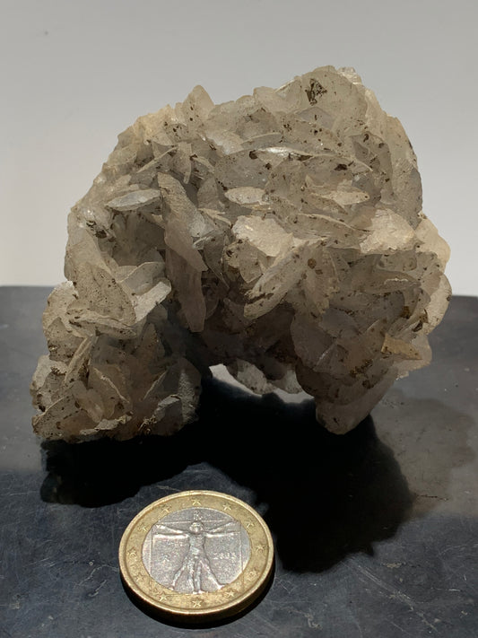 Baryte/ Barytine avec galène et chalcopyrite (France) - Superbe spécimen brut de 78 mm x 64 x 42 - 148 gr. !