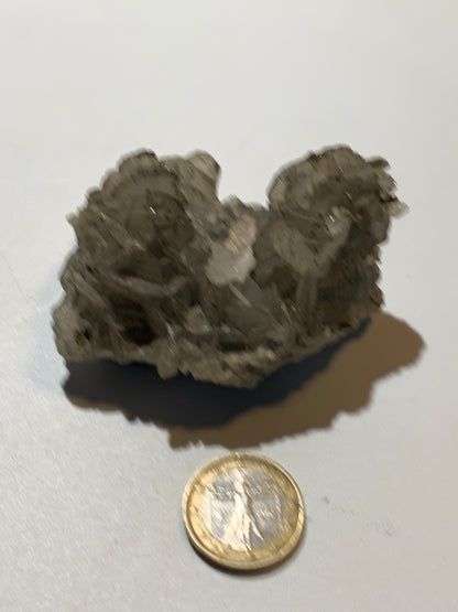 Baryte/ Barytine avec galène et chalcopyrite (France) - Superbe spécimen brut de 78 mm x 64 x 42 - 148 gr. !