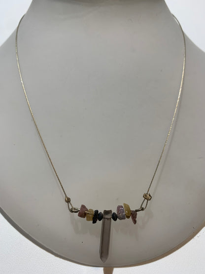 Pendentif/ Collier créé par Zen Curiosity, Tourmaline Elbaïte - Longueur 44 cm - 3 finitions au choix
