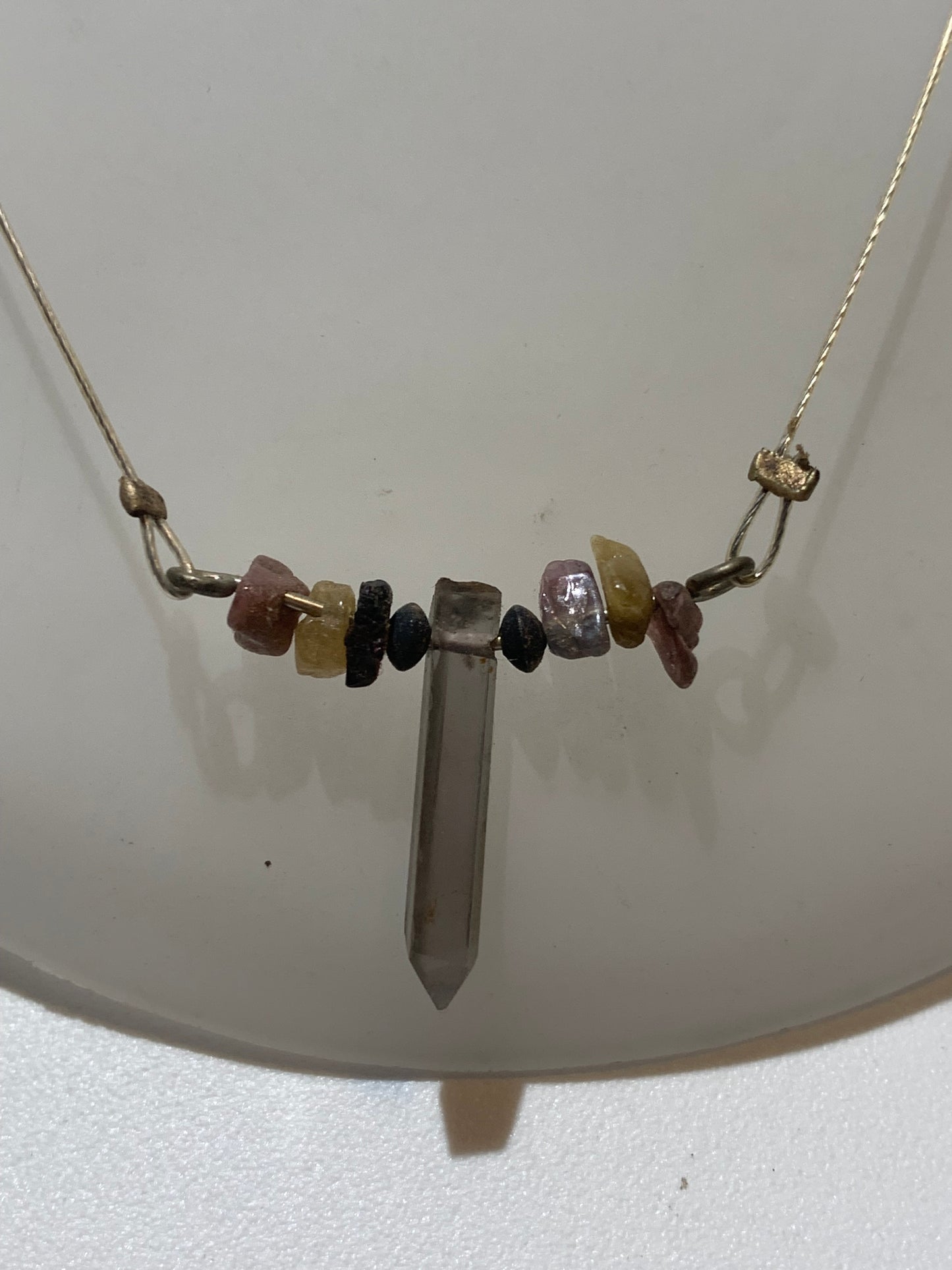 Pendentif/ Collier créé par Zen Curiosity, Tourmaline Elbaïte - Longueur 44 cm - 3 finitions au choix