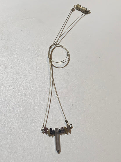 Pendentif/ Collier créé par Zen Curiosity, Tourmaline Elbaïte - Longueur 44 cm - 3 finitions au choix