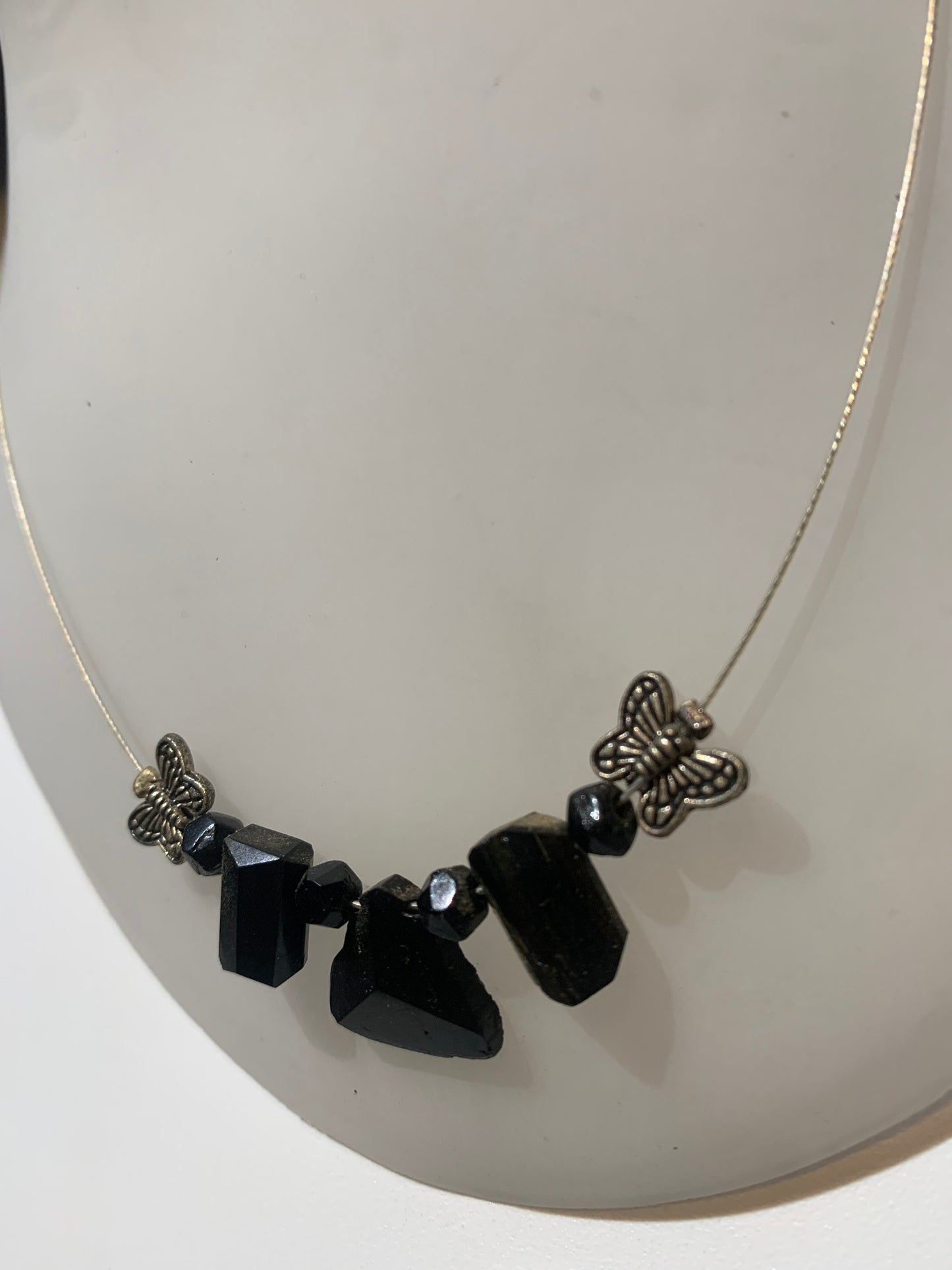 Pendentif/ Collier créé par Zen Curiosity, Tourmaline Noire - Longueur 44 cm - 3 finitions au choix