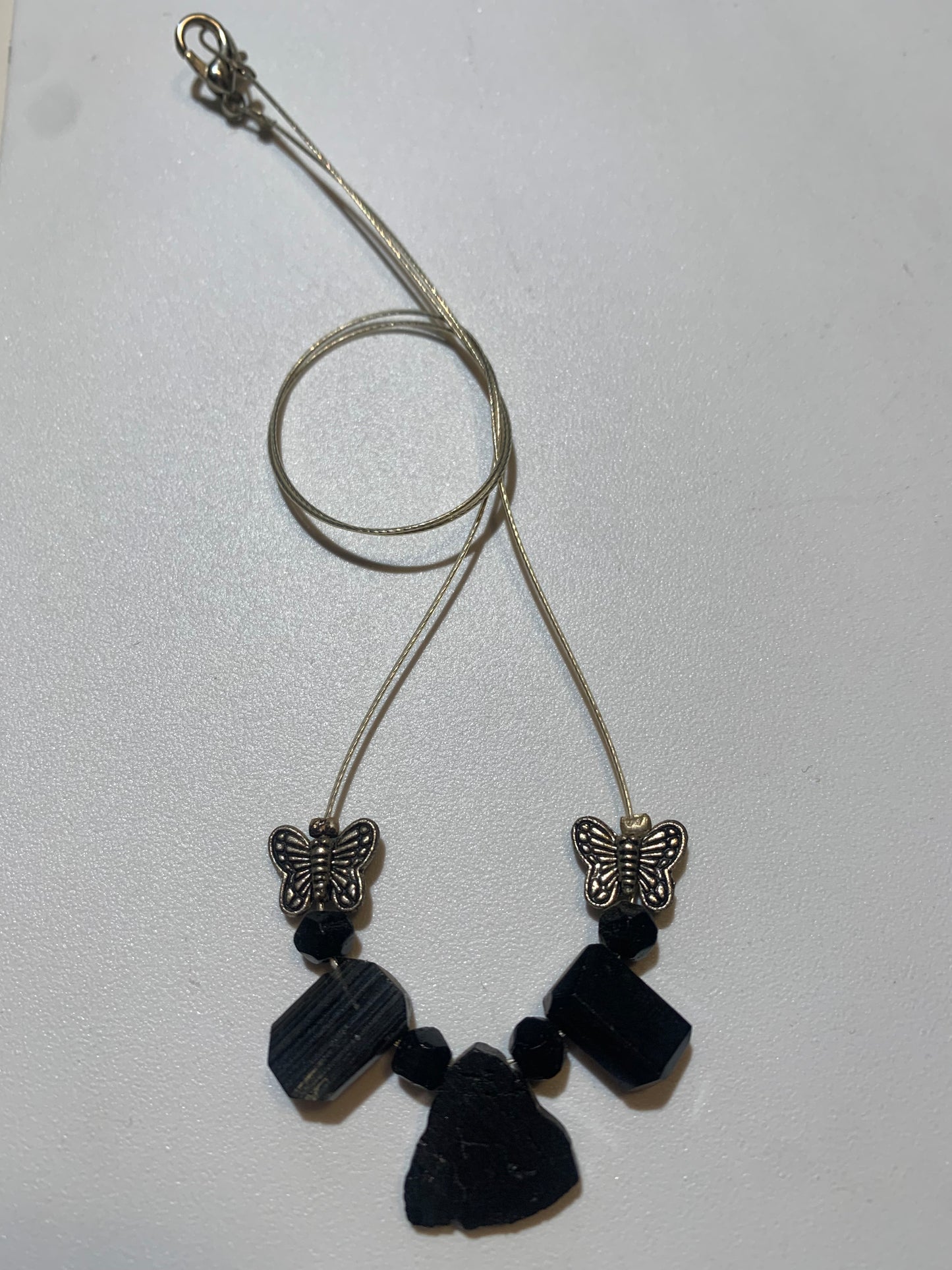 Pendentif/ Collier créé par Zen Curiosity, Tourmaline Noire - Longueur 44 cm - 3 finitions au choix