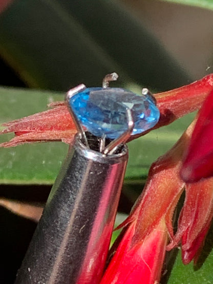 Saphir, superbe pierre fine taillée de 7mm x 5 x 3 - 1 carat. Parfait en bijouterie, collection ,exposition...