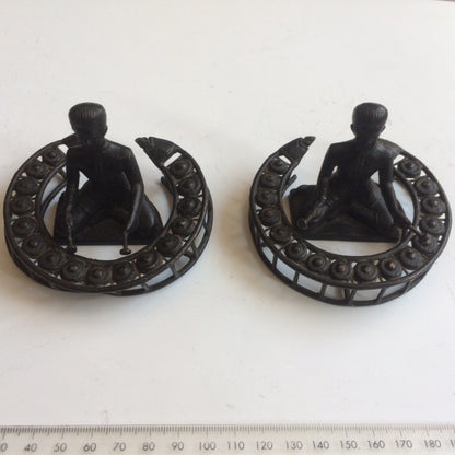 Mini-statuettes de Bali Orchestra complet de musiciens en bronze de 4 à 5 centimètres de haut !