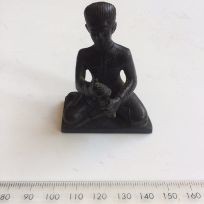 Mini-statuettes de Bali Orchestra complet de musiciens en bronze de 4 à 5 centimètres de haut !