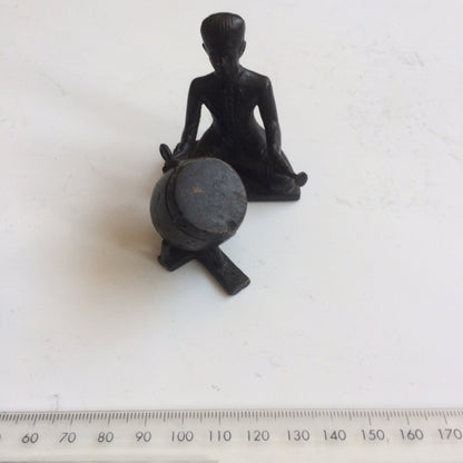 Mini-statuettes de Bali Orchestra complet de musiciens en bronze de 4 à 5 centimètres de haut !