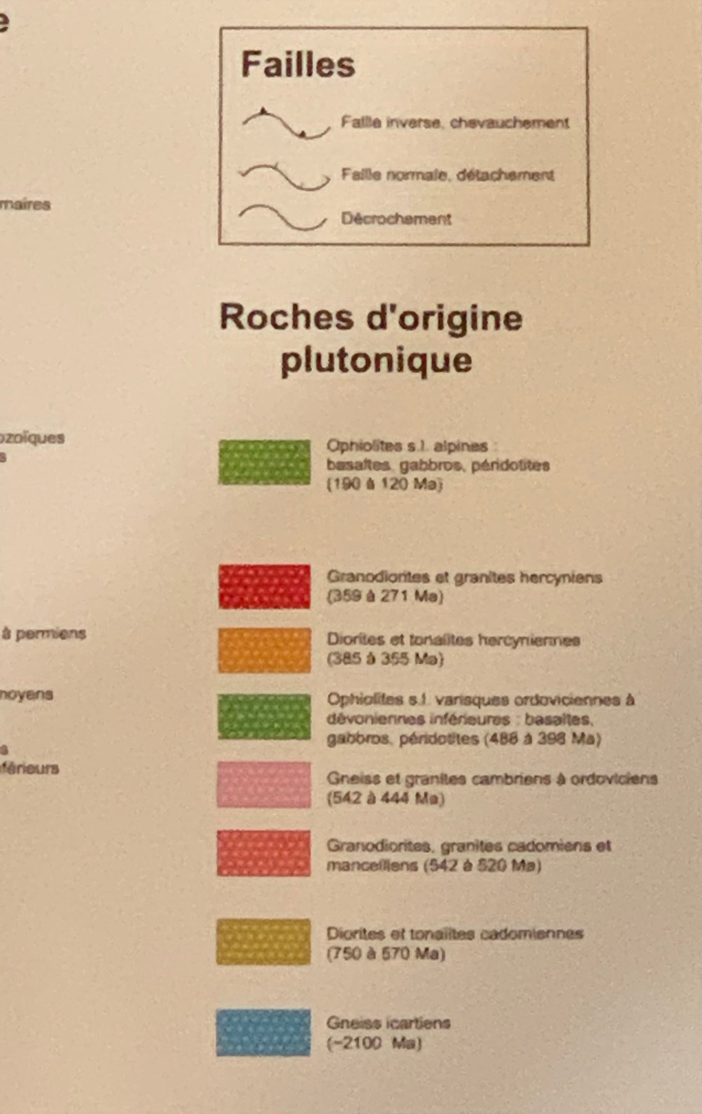 Carte géologique de la France par le BRGM - 1 : 1 000 000 éme avec guide d'explication - 1 x 1,50 m
