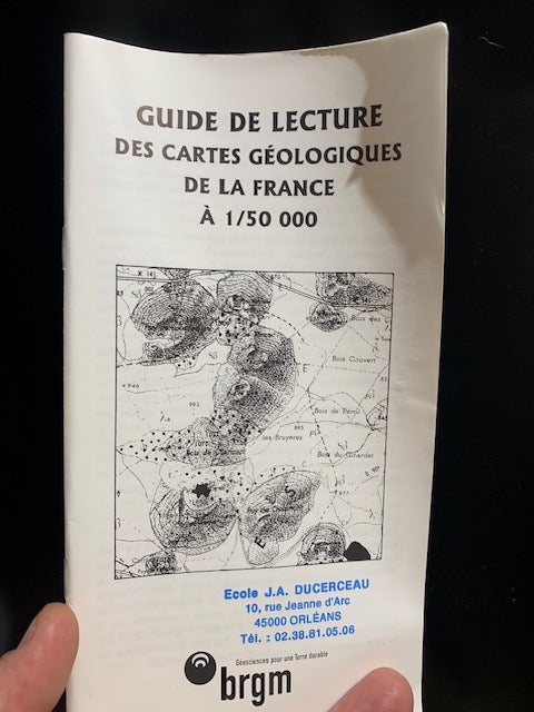Carte géologique de la France par le BRGM - 1 : 1 000 000 éme avec guide d'explication - 1 x 1,50 m