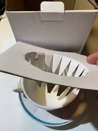 🫖 Two-in-one cup and teapot with saucer, a beautiful set decorated with a mandala. Made of Kaolin porcelain, 400 ml / cup: 320 ml