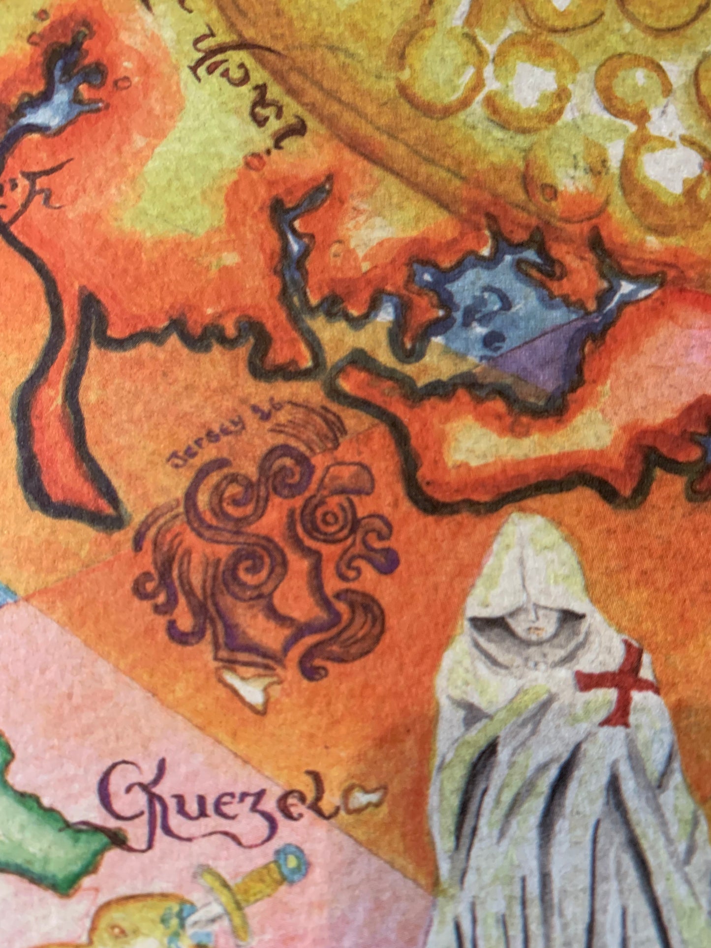 Dessin de la carte de Bretagne avec monnaie ancienne - 64 x 50 cm - Avec guide d'explication, suivant recherche de Mr Bouffaut