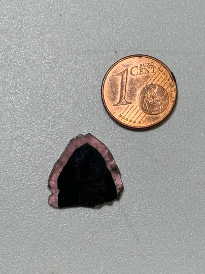 Tourmaline melon d'eau/ pastèque, 15mm x 15 x 1 - 4,5 carats. Parfait en bijouterie, collection, exposition...