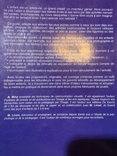 Livre : Activités manuelles pour développer la créativité d’Attilio Mina et Martino Lironi | Chez les Editions de Vecchi