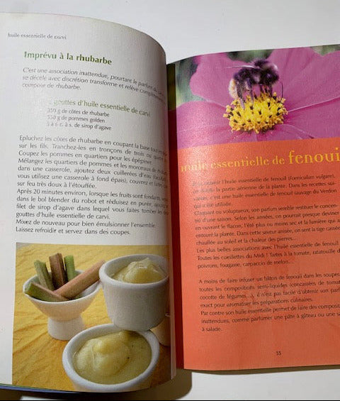 Livre relié : Cuisiner avec les huiles essentielles par Emmanuel et Valérie Cupillard | Chez les Editions La Plage