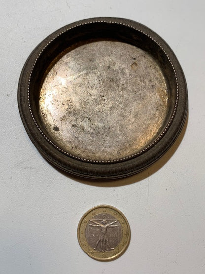 Coupelle de bijoutier en métal argenté – 8 cm × 1,3 cm – 28 grammes