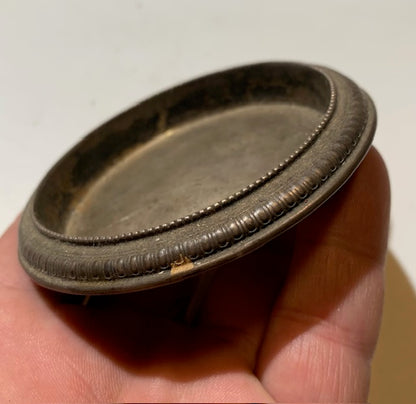 Coupelle de bijoutier en métal argenté – 8 cm × 1,3 cm – 28 grammes
