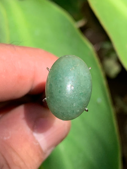 Quartz vert/ Aventurine, cabochon de 17mm x12 x7 - 10,5 carats. Parfait en bijouterie, collection ,exposition...