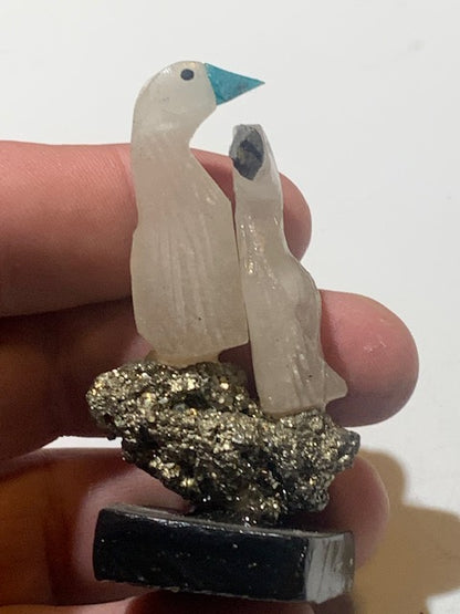 Sélection de jolies petites statuettes d'oiseaux en pierres 🦢 Au choix : cygne -perroquet - canard... fait main, très belles finitions !