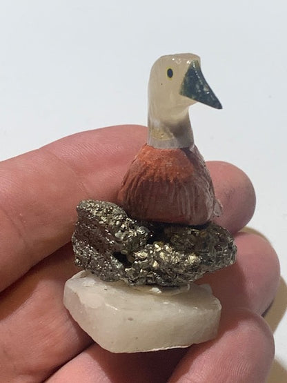 Sélection de jolies petites statuettes d'oiseaux en pierres 🦢 Au choix : cygne -perroquet - canard... fait main, très belles finitions !
