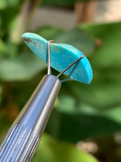 Turquoise, cabochon de 20mm x10 x3 - 3 carats. Parfait en bijouterie, collection ,exposition...