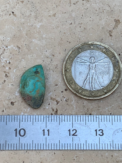 Turquoise, cabochon de 17mm x10 x2 - 2 carats. Parfait en bijouterie, collection ,exposition...