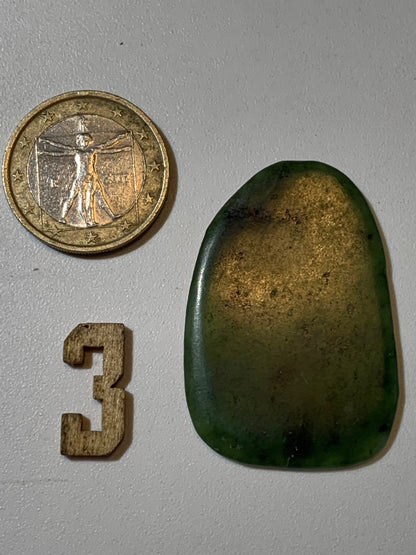 Jadeite - 3 pebbles of your choice, sold individually or in sets - 40 x 30 x 6 mm on average