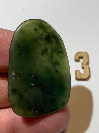 Jadeite - 3 pebbles of your choice, sold individually or in sets - 40 x 30 x 6 mm on average