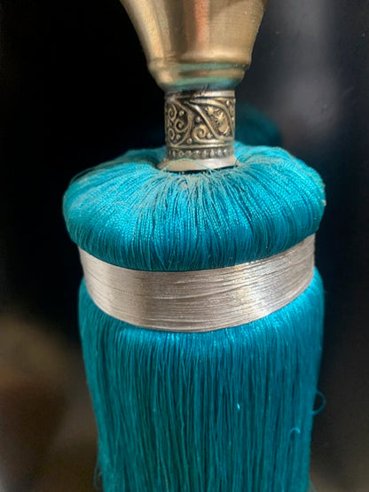 Embrasse marocaine avec motif artisanal pour rideau ou décoration - 40 cm de haut x 7,5 cm de diamètre