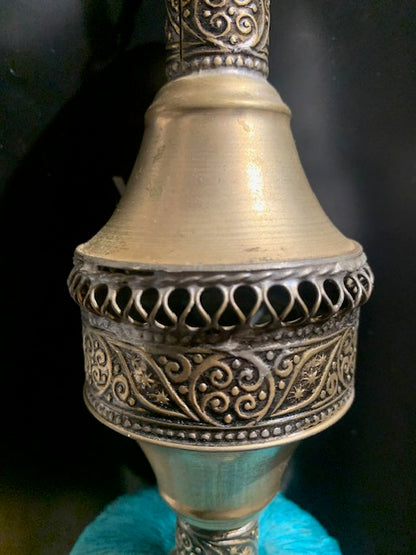 Embrasse marocaine avec motif artisanal pour rideau ou décoration - 40 cm de haut x 7,5 cm de diamètre