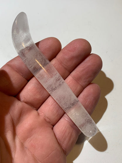Bâton de massage en Cristal de roche (Quartz blanc) - 11 cm -43 gr.