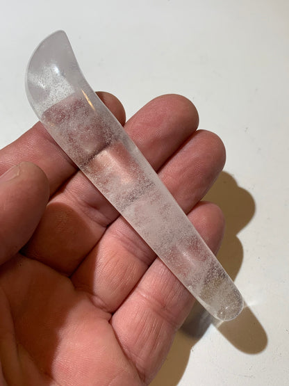 Bâton de massage en Cristal de roche (Quartz blanc) - 11 cm -43 gr.