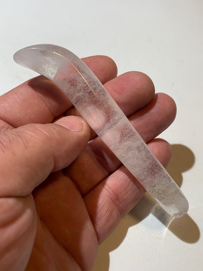 Bâton de massage en Cristal de roche (Quartz blanc) - 11 cm -43 gr.