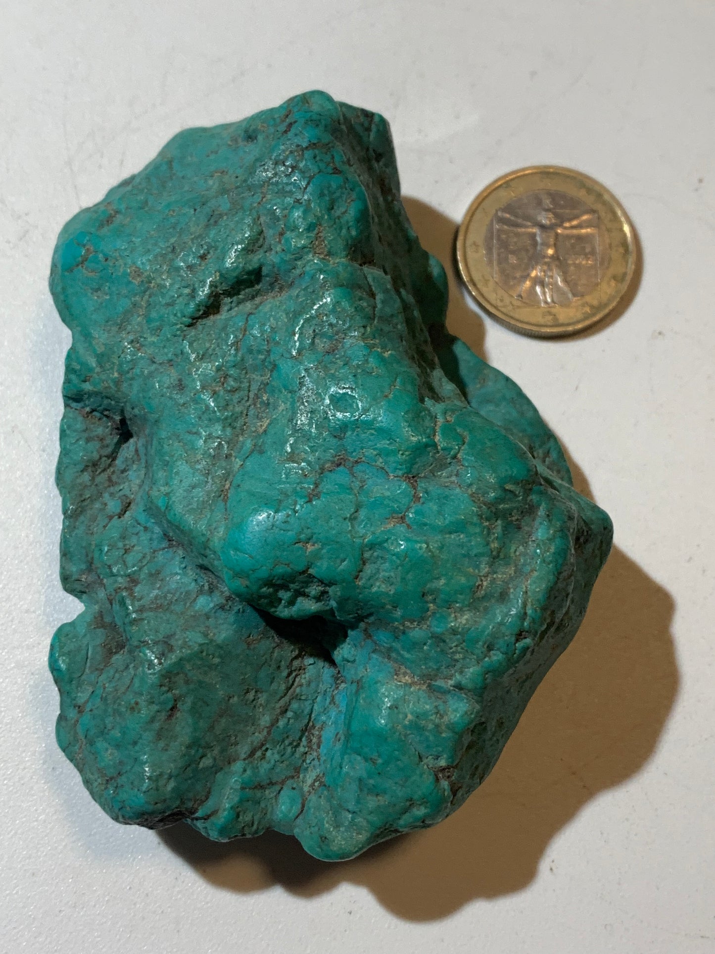 Turquoise Américaine, très grosse pépite naturelle de 86 mm x 62 x 32 - 137,2 gr.