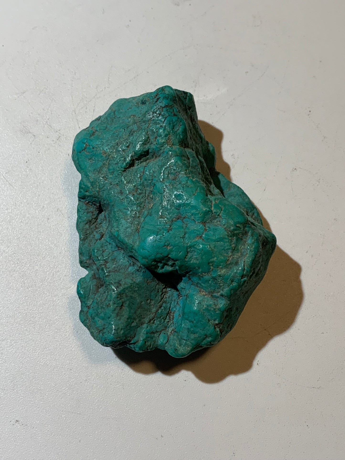 Turquoise Américaine, très grosse pépite naturelle de 86 mm x 62 x 32 - 137,2 gr.