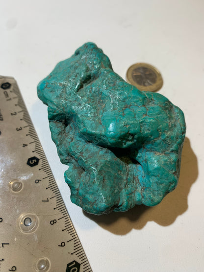 Turquoise Américaine, très grosse pépite naturelle de 86 mm x 62 x 32 - 137,2 gr.