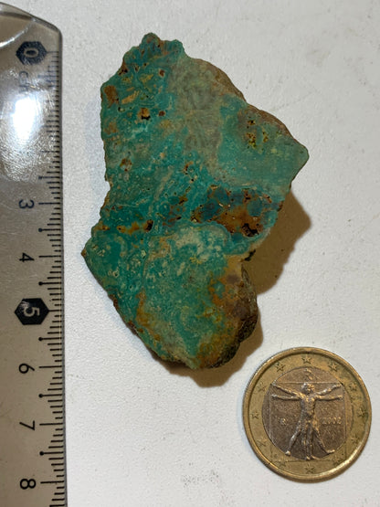 Turquoise verte du Mexique, demi pépite naturelle de 59 mm x 42 x 19 - 26,9 gr.