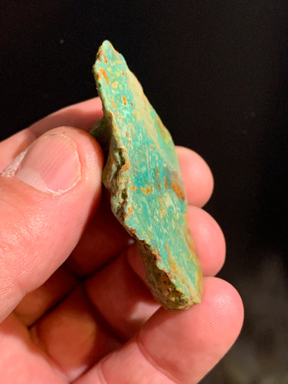 Turquoise verte du Mexique, demi pépite naturelle de 59 mm x 42 x 19 - 26,9 gr.