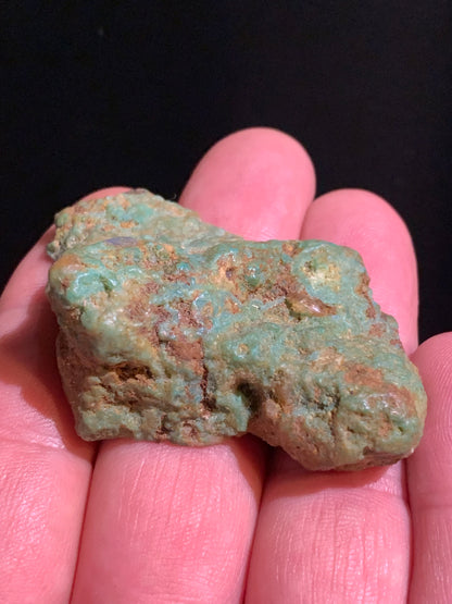 Turquoise verte du Mexique, demi pépite naturelle de 59 mm x 42 x 19 - 26,9 gr.