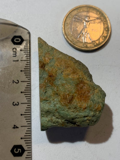 Turquoise verte du Mexique, demi pépite naturelle de 41 mm x 27 x 20 - 22,3 gr.