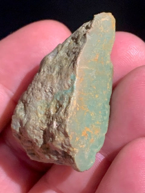 Turquoise verte du Mexique, demi pépite naturelle de 41 mm x 27 x 20 - 22,3 gr.