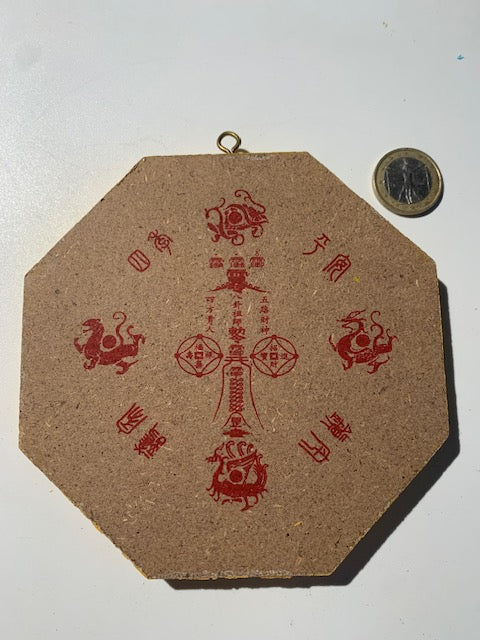 Miroir Ba Gua Feng Shui à 8 côtés - 12,5 x 12,5 mm - 95 gr.