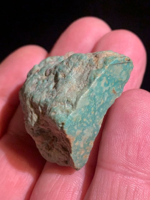 Turquoise verte du Mexique, demi pépite naturelle de 35 mm x 33 x 18 - 25 gr.