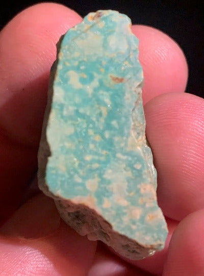 Turquoise verte du Mexique, demi pépite naturelle de 35 mm x 33 x 18 - 25 gr.