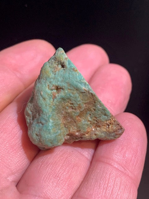 Turquoise verte du Mexique, demi pépite naturelle de 36 mm x 27 x 26 - 24,2 gr.