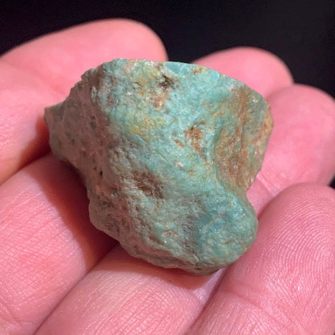 Turquoise verte du Mexique, demi pépite naturelle de 36 mm x 27 x 26 - 24,2 gr.