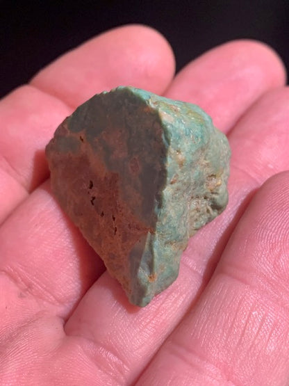 Turquoise verte du Mexique, demi pépite naturelle de 36 mm x 27 x 26 - 24,2 gr.