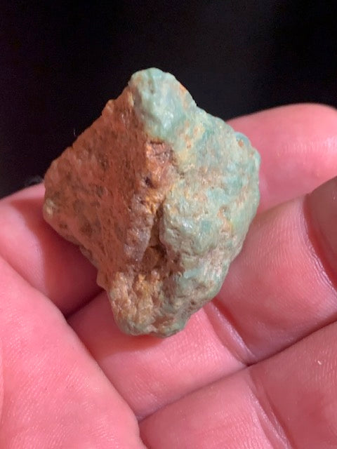 Turquoise verte du Mexique, demi pépite naturelle de 36 mm x 27 x 26 - 24,2 gr.